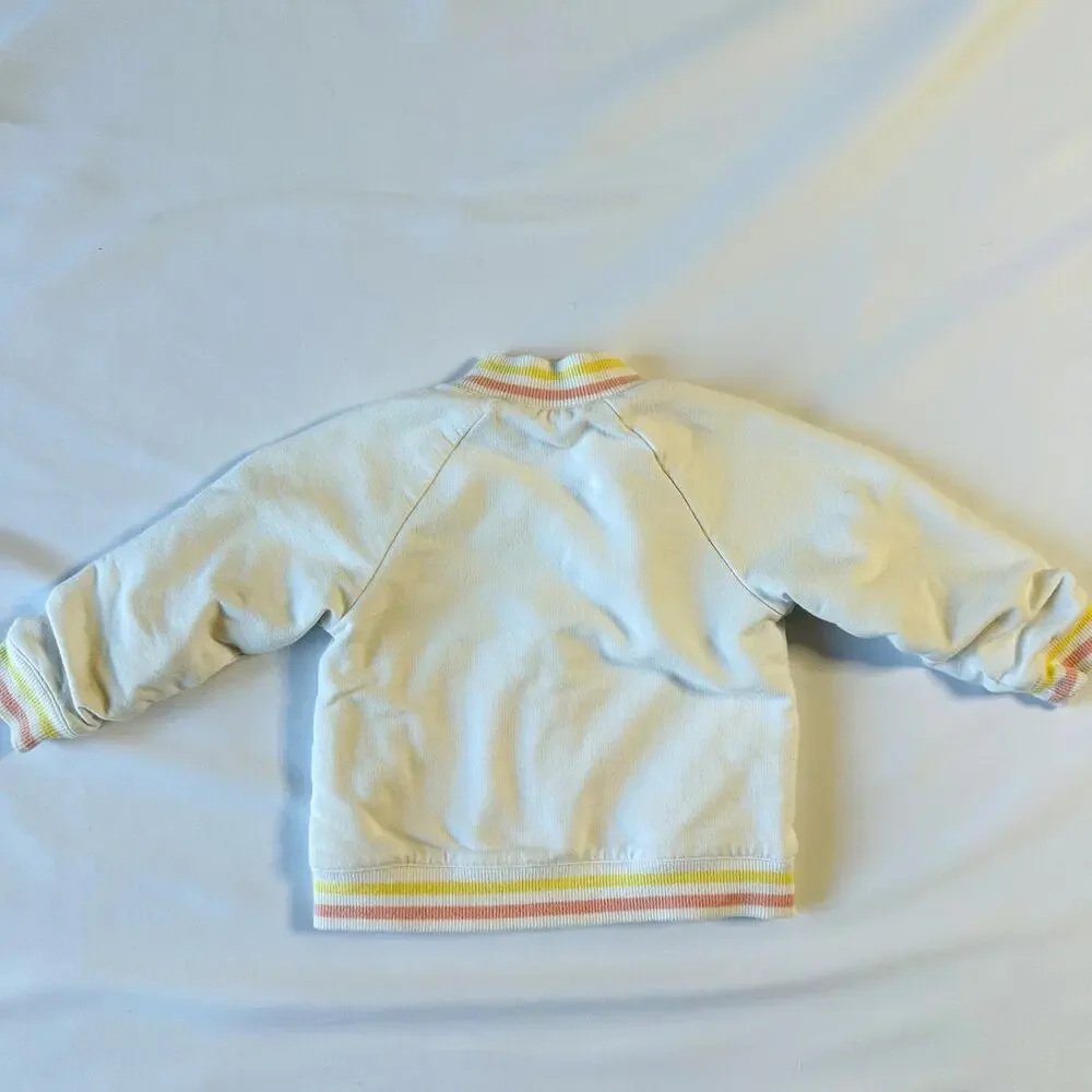 Janie and Jack Lemon Bomber Jacket Sz 12-18 mo
